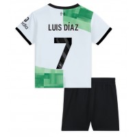 Liverpool Luis Diaz #7 Auswärts Trikotsatz Kinder 2023-24 Kurzarm (+ Kurze Hosen)
